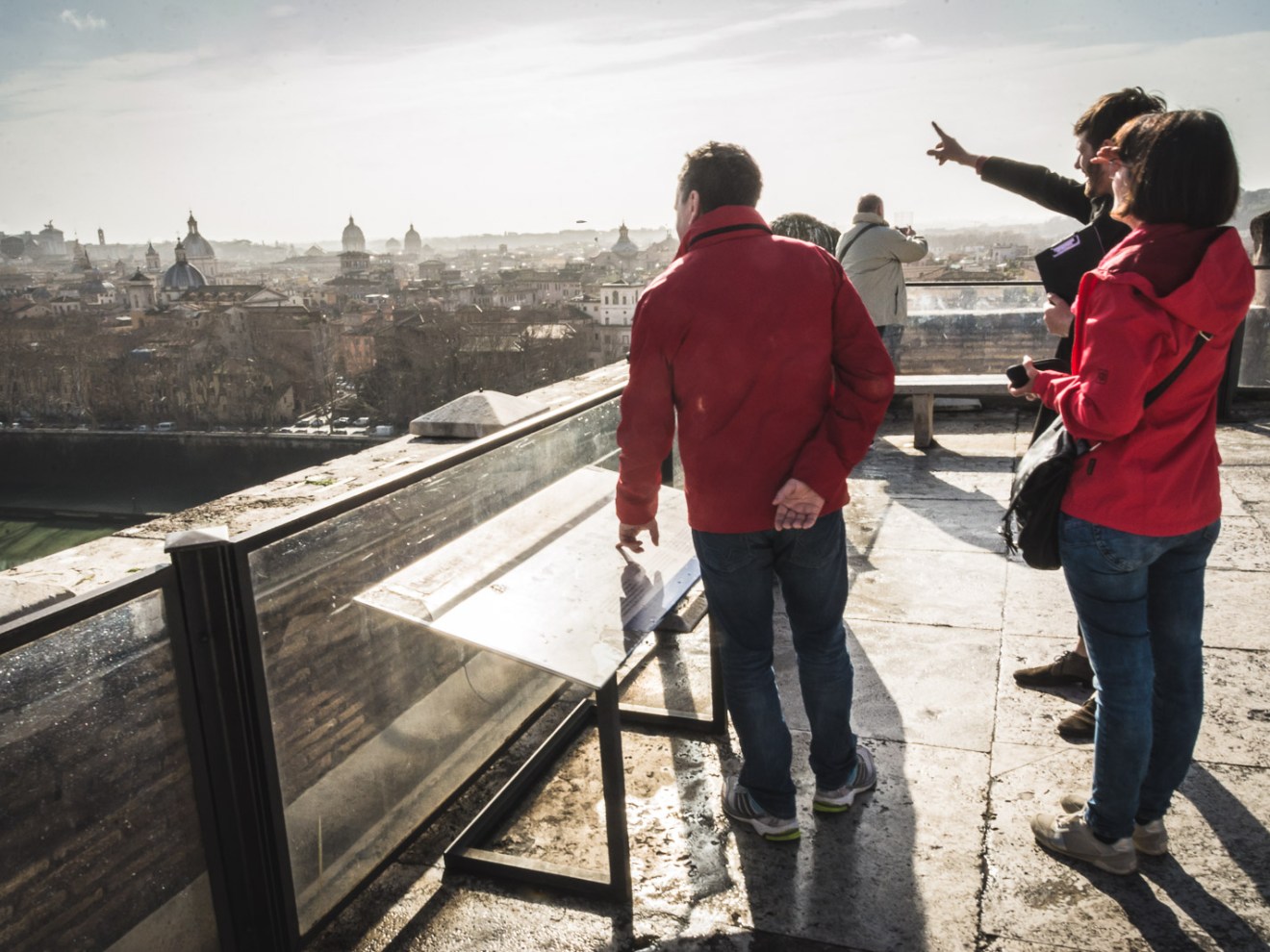 tour group overlooking city